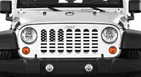 Platinum Black and White American Flag Grille Insert - Goats Trail