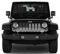 Platinum Black and White American Flag Grille Insert - Goats Trail