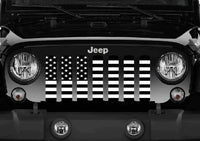 Platinum Black and White American Flag Grille Insert - Goats Trail