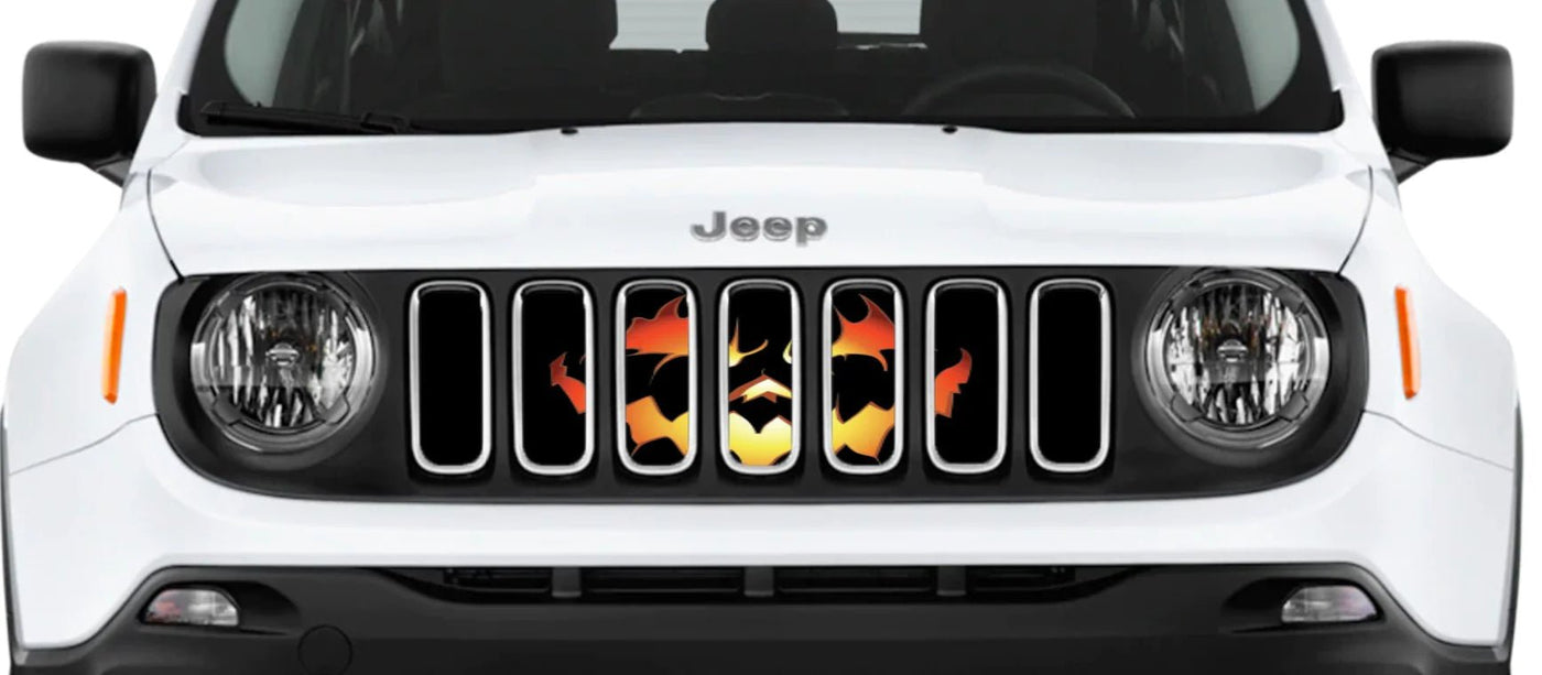 Pumpkin Jack-o'-lantern Jeep Grille Insert - Goats Trail