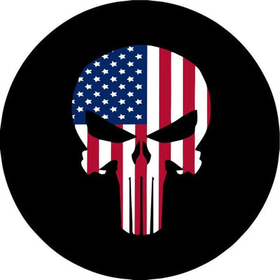 Punisher American Flag Spare Tire Cover - Goats Trail