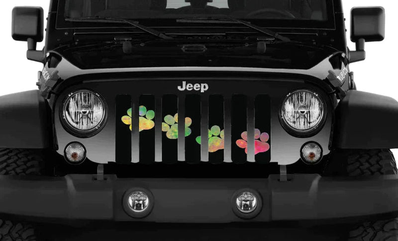 Puppy Love Cute Colorful Paws Grille Insert - Goats Trail