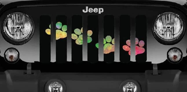 Puppy Love Cute Colorful Paws Grille Insert - Goats Trail