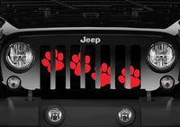 Puppy Love Cute Colorful Paws Grille Insert - Goats Trail