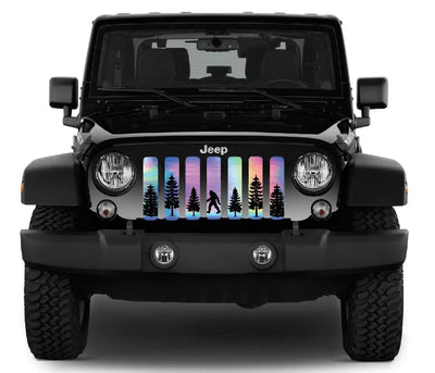 Rainbow Sasquatch Bigfoot Grille Insert Jeep Grille Insert