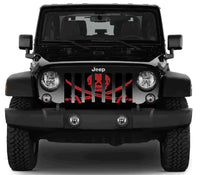 Red Pirate Themed Grille Insert - Upgrade Your Rig - Goats Trail