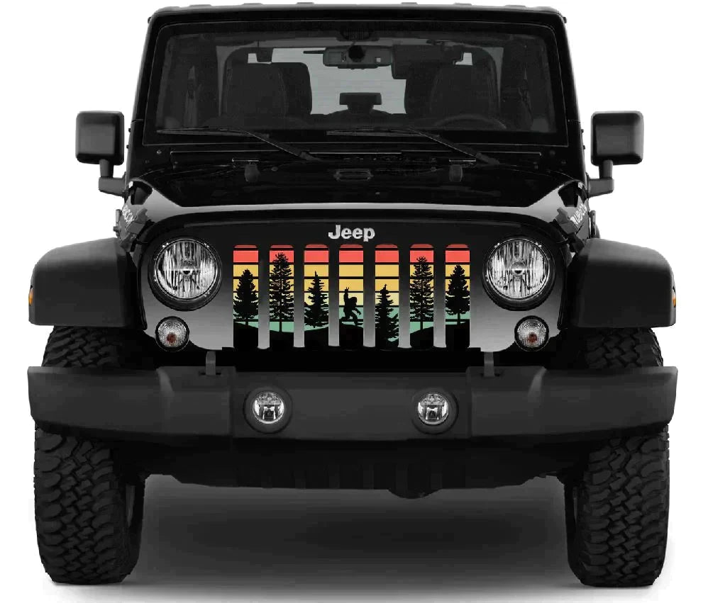 Retro Bigfoot Hide and Seek Champion Grille Insert Jeep Grille Insert