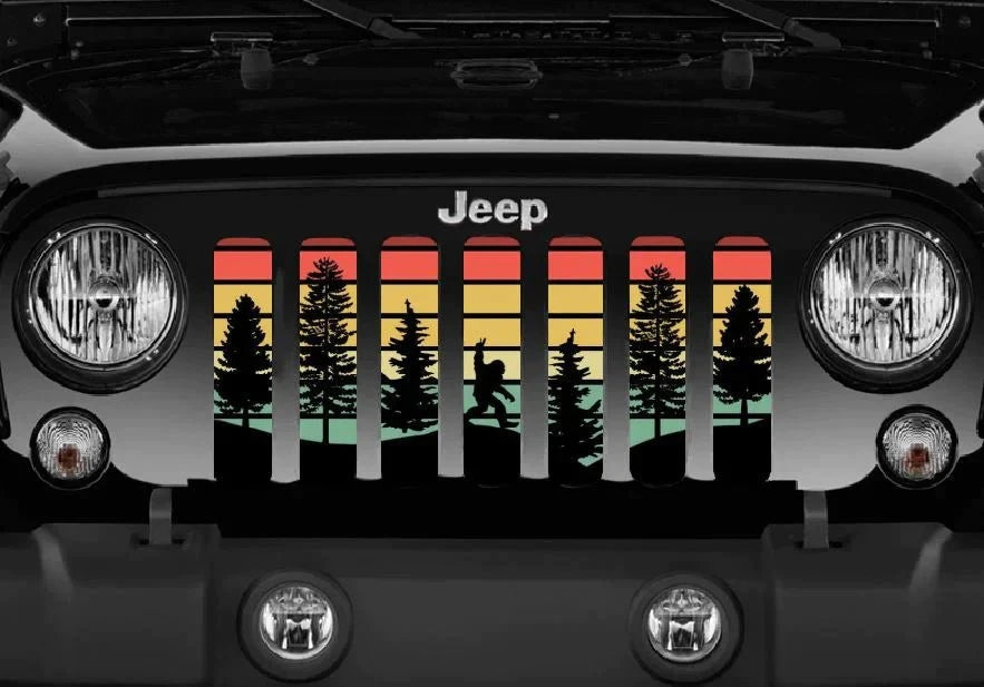 Retro Bigfoot Hide and Seek Champion Grille Insert Jeep Grille Insert