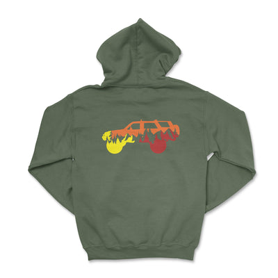 Retro Multi-Color 4Runner Hooded Sweatshirt - Goats Trail Off-Road Apparel Company