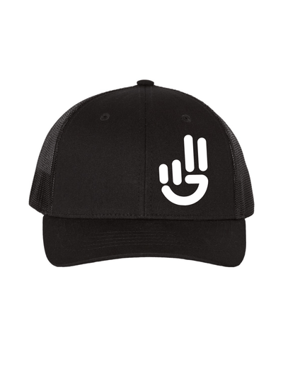 Richardson Youth Black Trucker Hat-Jeep Wave Edition - Goats Trail Off-Road Apparel Company