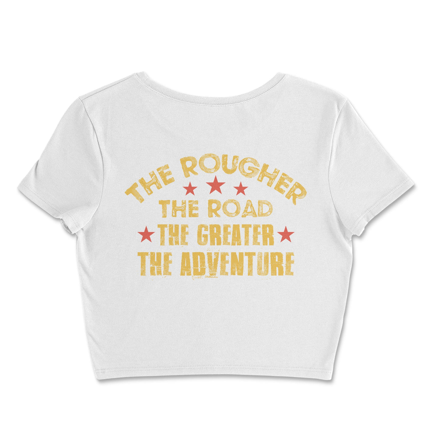 Rough Roads and Great Adventures Crop Top - Goats Trail Off-Road Apparel Company