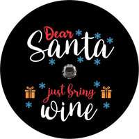 Santa Just Bring the Wine Spare Tire Cover - Goats Trail