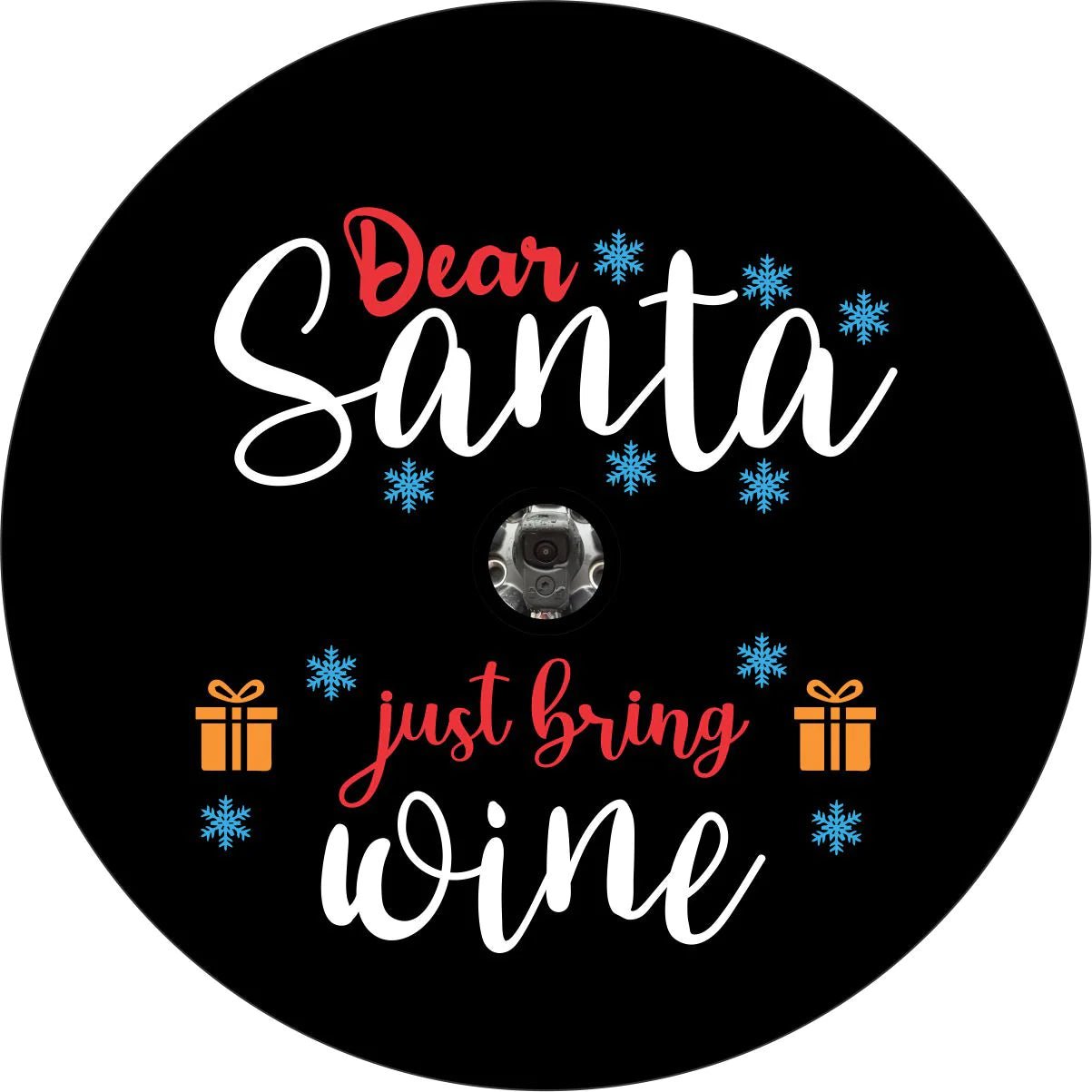 Santa Just Bring the Wine Spare Tire Cover - Goats Trail