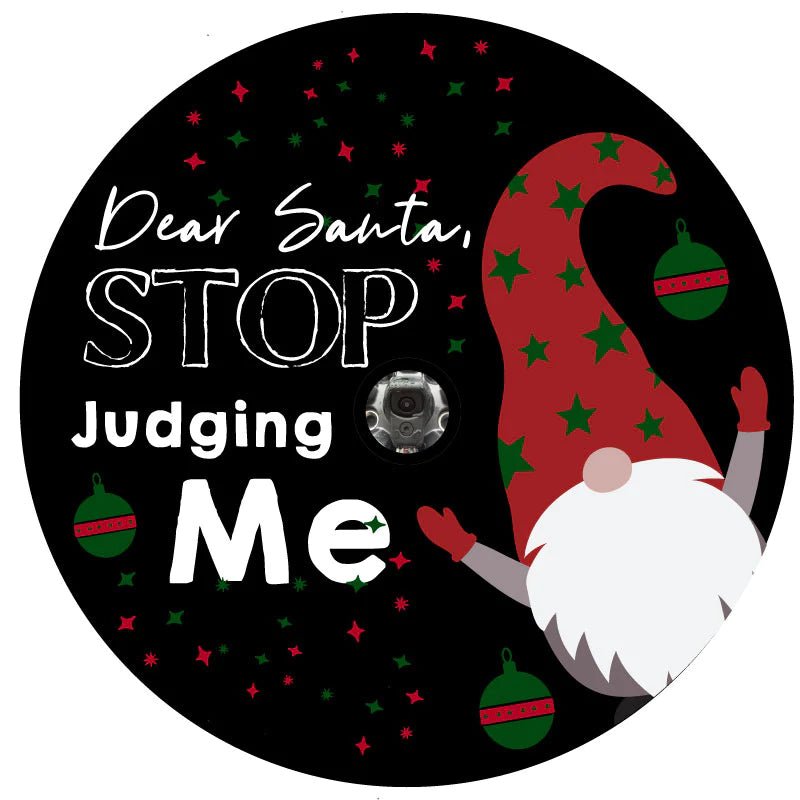 Santa Stop Judging Me Spare Tire Cover - Goats Trail