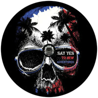 Say Yes to New Adventures Skull Spare Tire Cover - Goats Trail