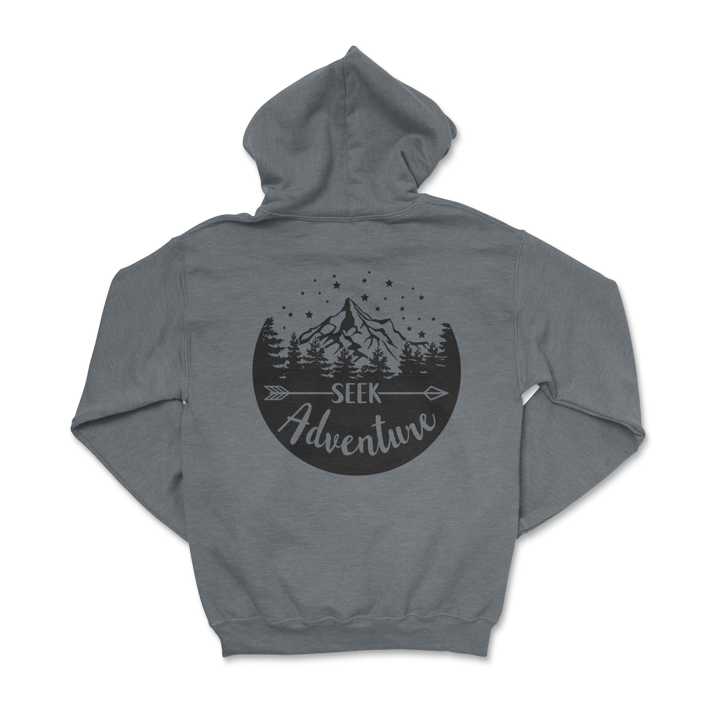 Seek Adventure Camping Hoodie-Not All Who Wander Are Lost Charcoal / Small Hooded Sweatshirt