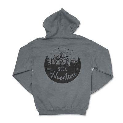 Seek Adventure Camping Hoodie-Not All Who Wander Are Lost Charcoal / Small Hooded Sweatshirt