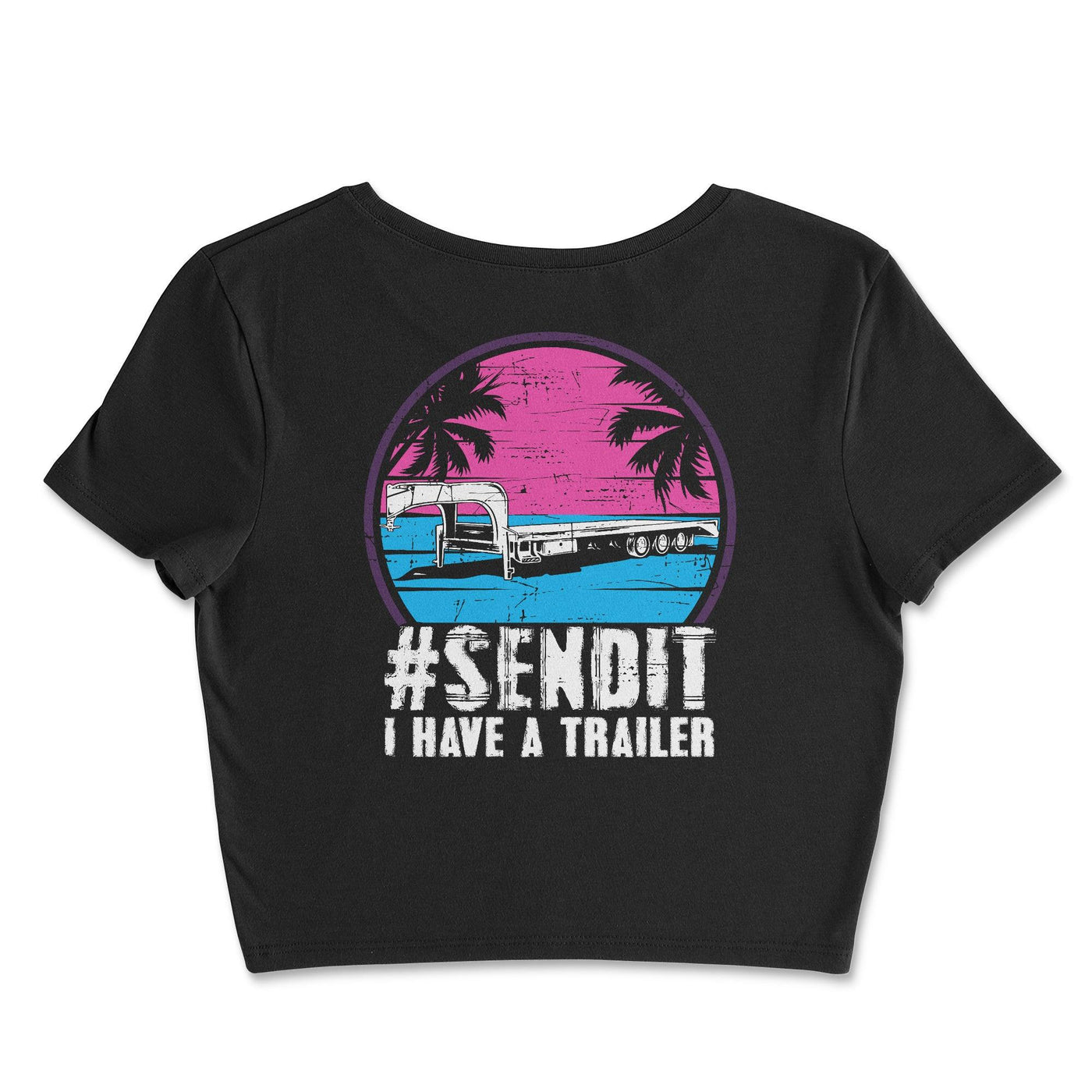#SENDIT I Have A Trailer Retro Crop Top Black / Small Crop Top