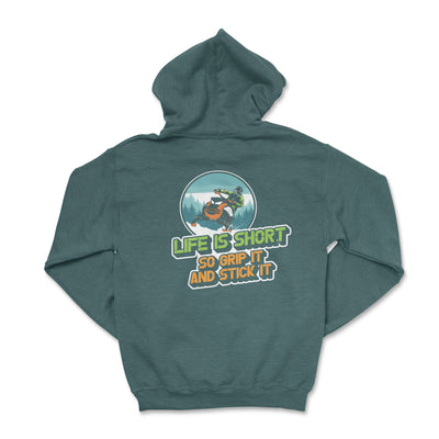 Snowmobile Grip It and Stick It Hoodie - Goats Trail Off-Road Apparel Company