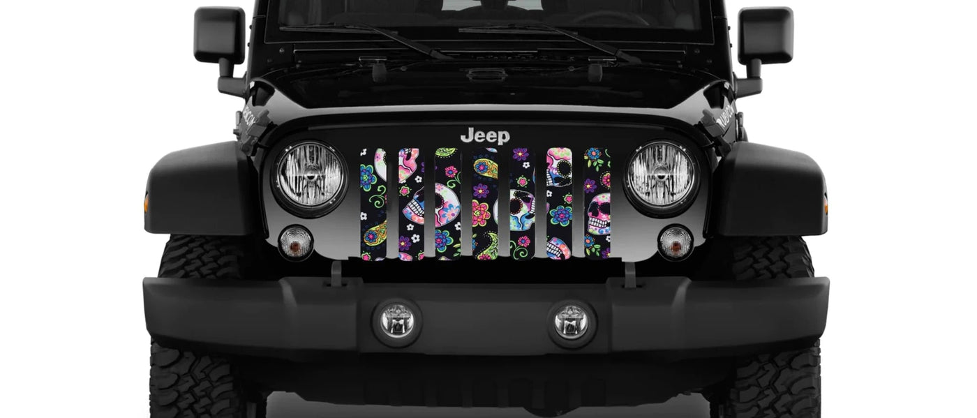 Sugar Skull Festival Grille Insert Jeep Grille Insert