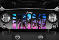 Sunrise Sunset Repeat Tropical Palm Trees Grille Insert - Goats Trail