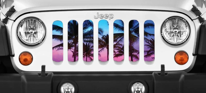Sunrise Sunset Repeat Tropical Palm Trees Grille Insert - Goats Trail