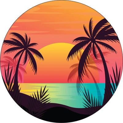 Sunset Beach Spare Tire Cover-Jeep, Bronco, RV Camper - Goats Trail Off-Road Apparel Company