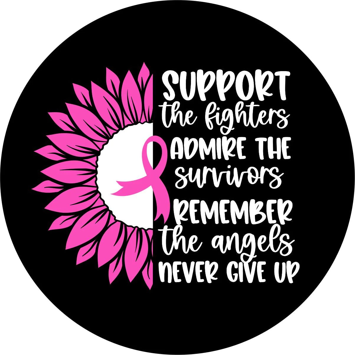 Support Breast Cancer Spare Tire Cover - Goats Trail