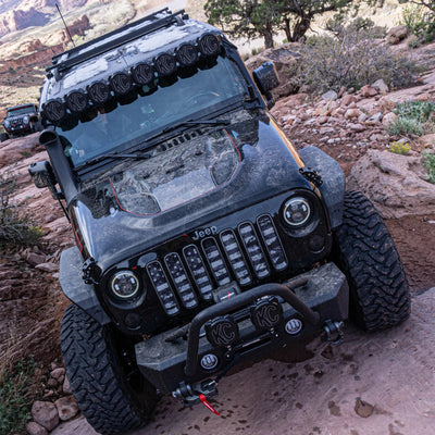 Tactical Distressed American Flag Grille Insert Jeep Grille Insert