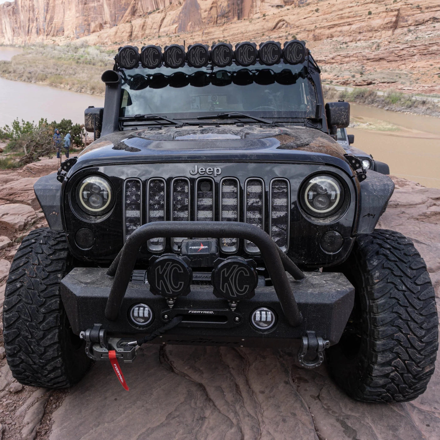 Tactical Distressed American Flag Grille Insert Jeep Grille Insert