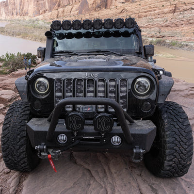 Tactical Distressed American Flag Grille Insert Jeep Grille Insert