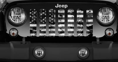 Tactical Distressed American Flag Jeep Grille Insert - Goats Trail Off-Road Apparel Company