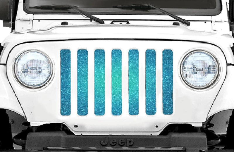 Teal Ombre Sparkle Flex Grille Insert - Goats Trail