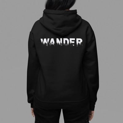 Wander Black Zip-Up Hooded Sweatshirt - Goats Trail Off-Road Apparel Company