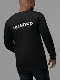 Wander Long Sleeve Black Gildan Softstyle Tee - Goats Trail