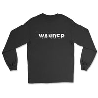 Wander Long Sleeve Black Gildan Softstyle Tee - Goats Trail