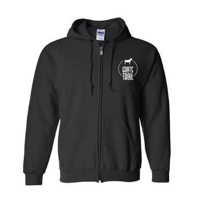 Wheeling Lifestyle Black Zip-Up Hoodie - Goats Trail Off-Road Apparel Company