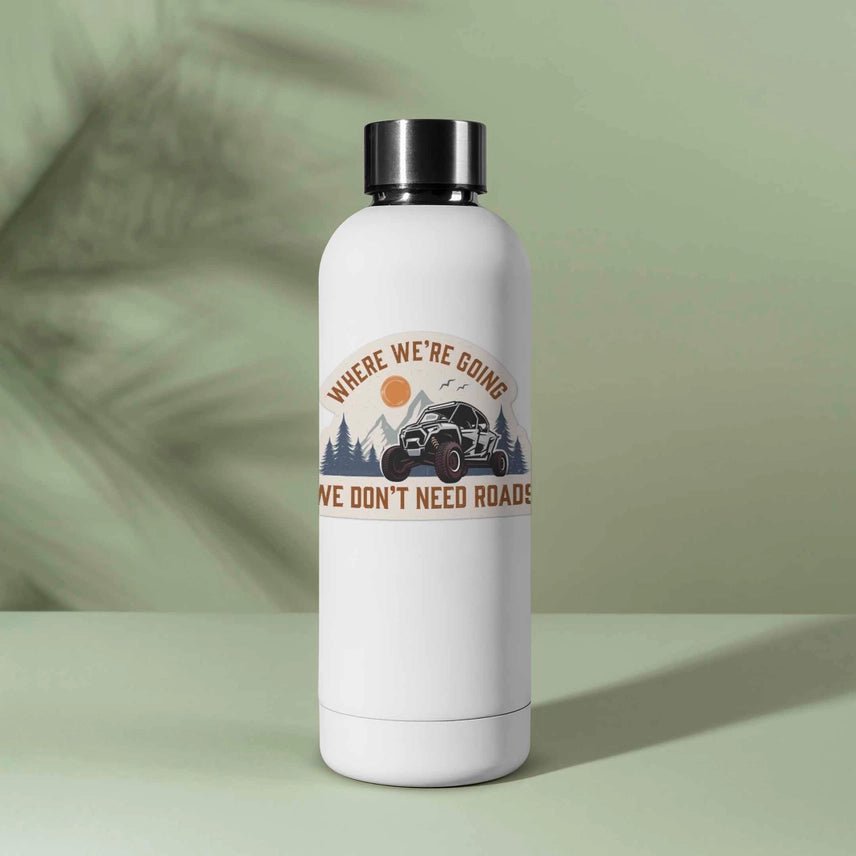 Where We're Going We Don't Need Roads Snowmobile Sticker - Goats Trail Off-Road Apparel Company