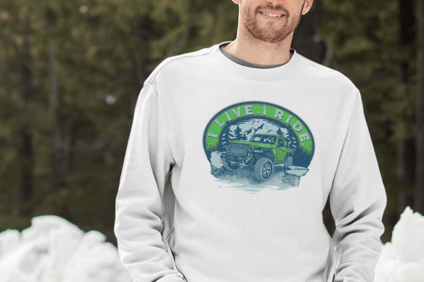 White Crewneck Sweatshirt - Goats Trail