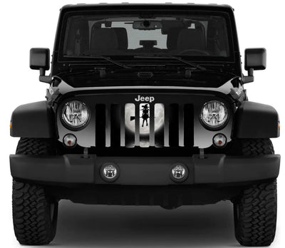 Witch on her Broom Jeep Grille Insert - Goats Trail Off-Road Apparel Company