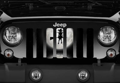 Witch on her Broom Jeep Grille Insert - Goats Trail Off-Road Apparel Company
